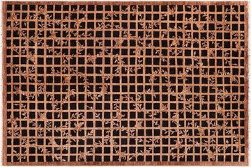 handmade Transitional Kafkaz Chobi Ziegler Black Brown Hand Knotted RECTANGLE 100% WOOL area rug 6 x 8